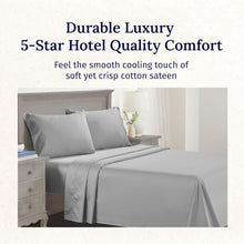 Load image into Gallery viewer, Deep Pocket Twin Sheet Set - 100% Cotton Sateen, Luxurious Comfort &amp; Style
