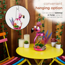Load image into Gallery viewer, Charming 16'' Solar Metal Flamingo with LED Light – Perfect Outdoor Decor Piece