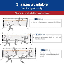 Load image into Gallery viewer, Adjustable Portable Tennis Net Set - Stainless Steel Poles for Multiple Sports