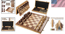 Load image into Gallery viewer, High-Quality 15" Wooden Magnetic Chess Set - Ideal Gift for Family Game Night