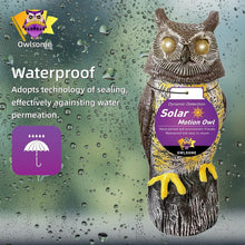 Load image into Gallery viewer, Weatherproof Solar Owl Garden Sculpture with Motion Detection &amp; Dynamic Features