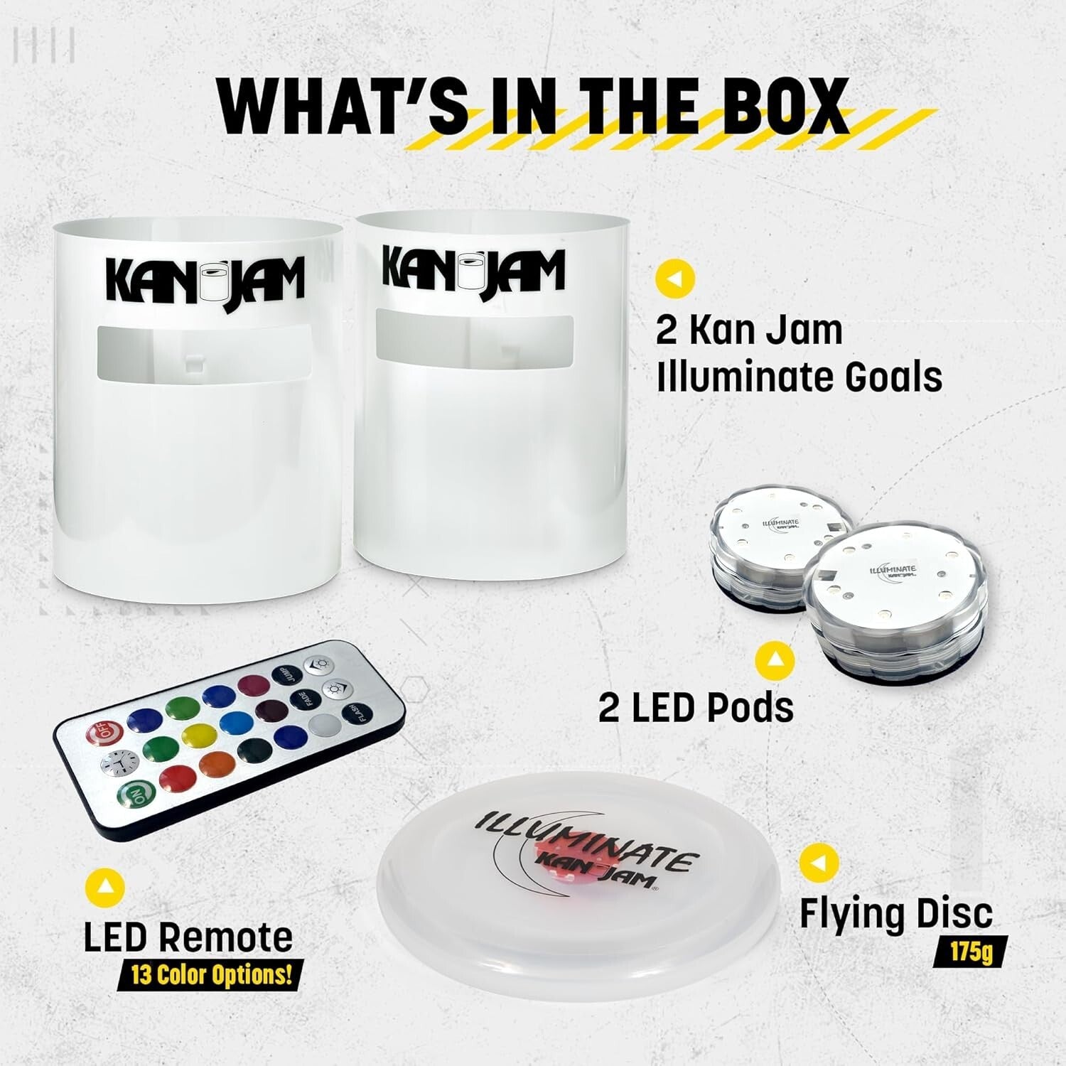 Kan Jam Illuminate - LED Outdoor Disc Toss Game with Carry Bag & Night Features