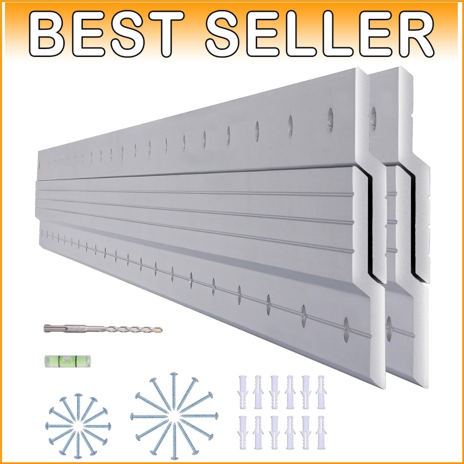 Multi-Purpose 41-Inch Aluminum Z Clips Cleat Hangers - Holds Up to 500 lbs