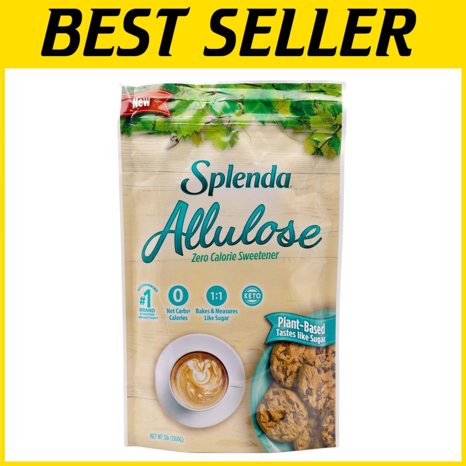 Versatile 3 lb Allulose Sweetener - Ideal for Keto Baking & Refreshing Drinks