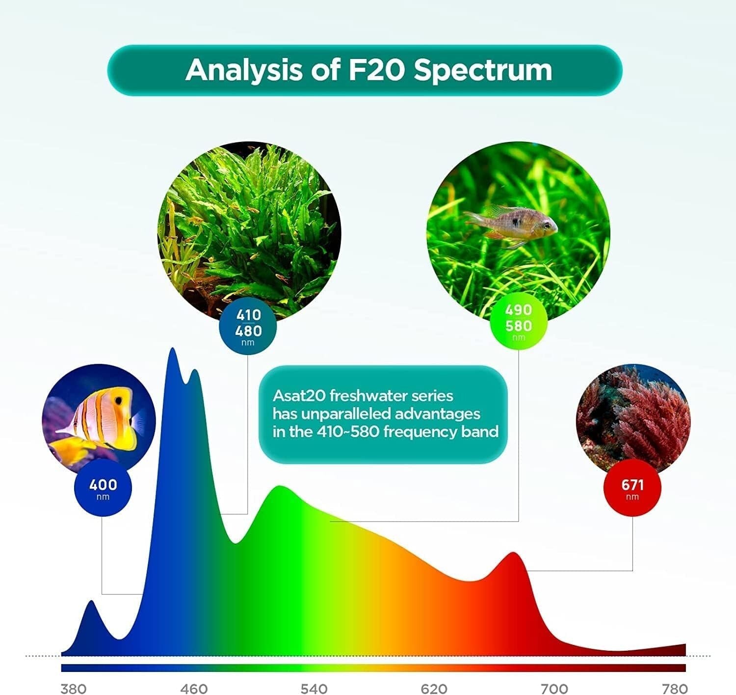Adjustable Full Spectrum Aquarium Light for Vibrant Saltwater & Freshwater Tanks