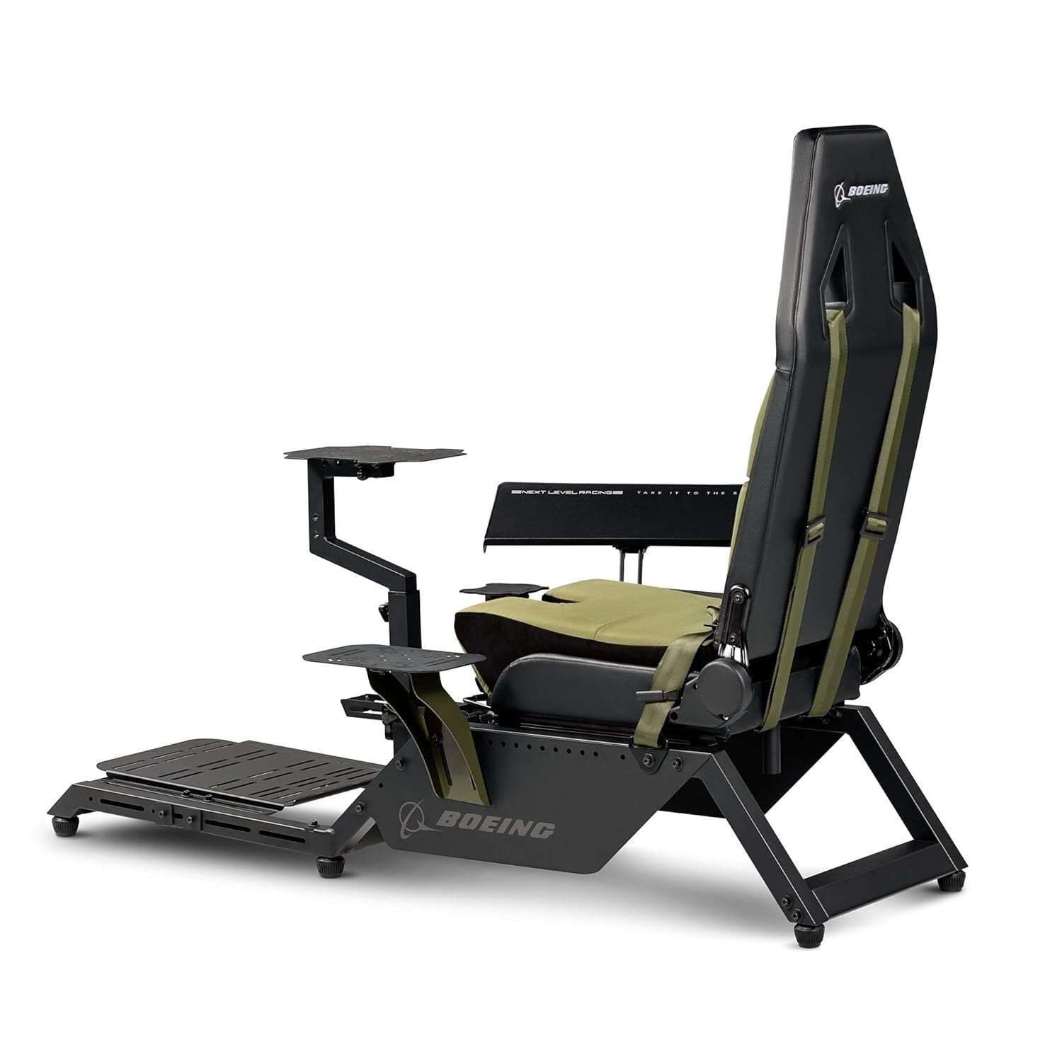 Next Level Boeing Flight Simulator Cockpit: Military Green for Immersive Gaming