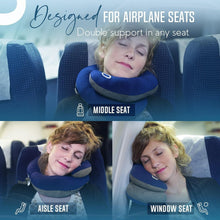 Load image into Gallery viewer, Adjustable Travel Neck Pillow with Double Support and Washable Carry Bag - Navy