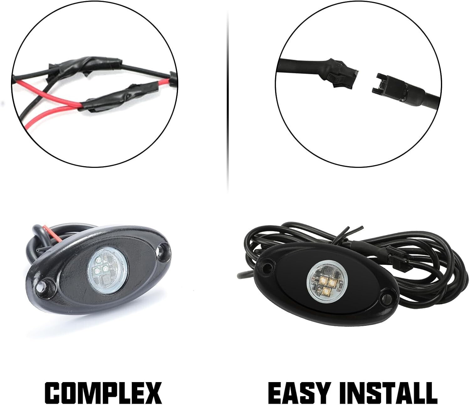 Heavy-Duty 12 Pod Rock Lights for SUVs & Trucks - Waterproof & Bright Chips