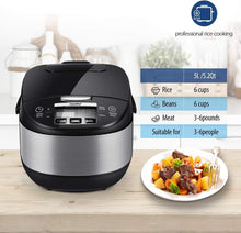 Load image into Gallery viewer, Programmable Japanese Rice Cooker - 10 Cups Uncooked, Keep Warm &amp; Delay Timer