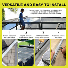Load image into Gallery viewer, Durable 48x100 ft Charcoal Fiberglass Mesh Screen - Ideal for DIY Applications