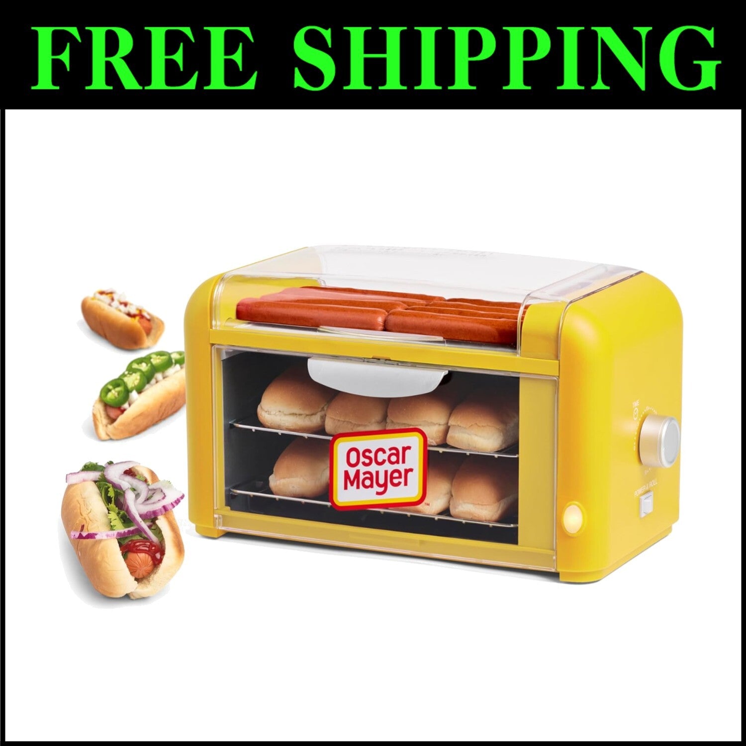 Sizzling Hot Dog Roller Oven - Extra Large Capacity for Parties & Gatherings