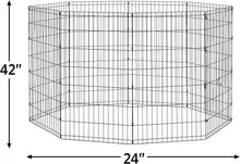 Load image into Gallery viewer, Large Metal Dog Exercise Pen with Ground Anchors - 16 Sq Ft Play Space