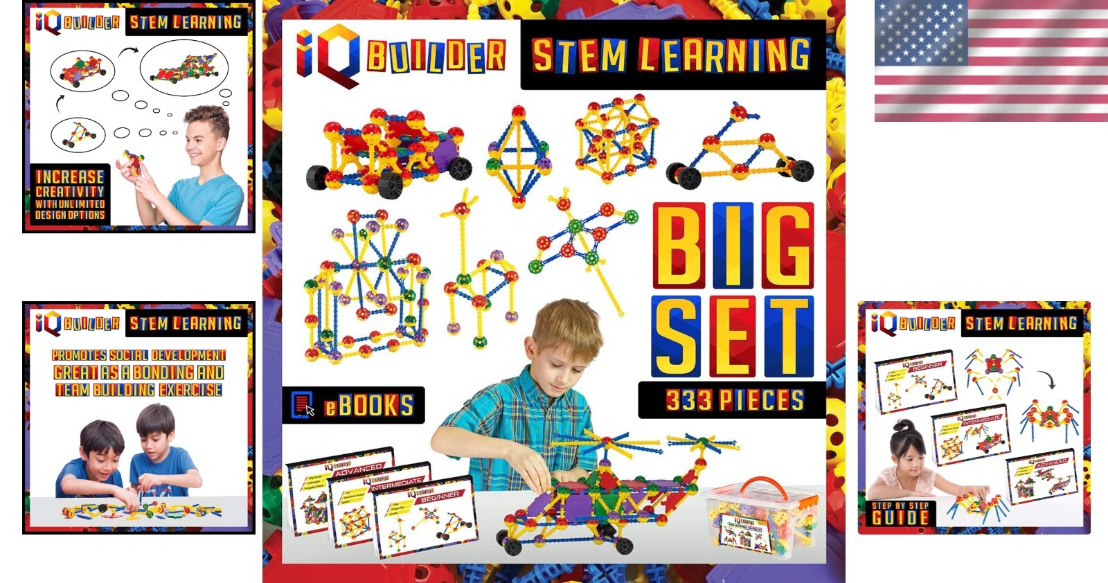 Creative STEM Building Blocks - Teacher Recommended Learning Toy for Ages 5-10