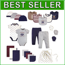 Load image into Gallery viewer, Comprehensive 25pc Baby Starter Set - Unisex Cotton Clothing for Infants