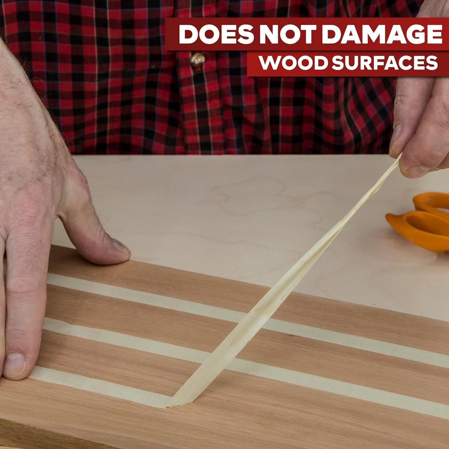 Easy-Peel Double-Sided Tape for Woodworking - Residue-Free & Surface Safe