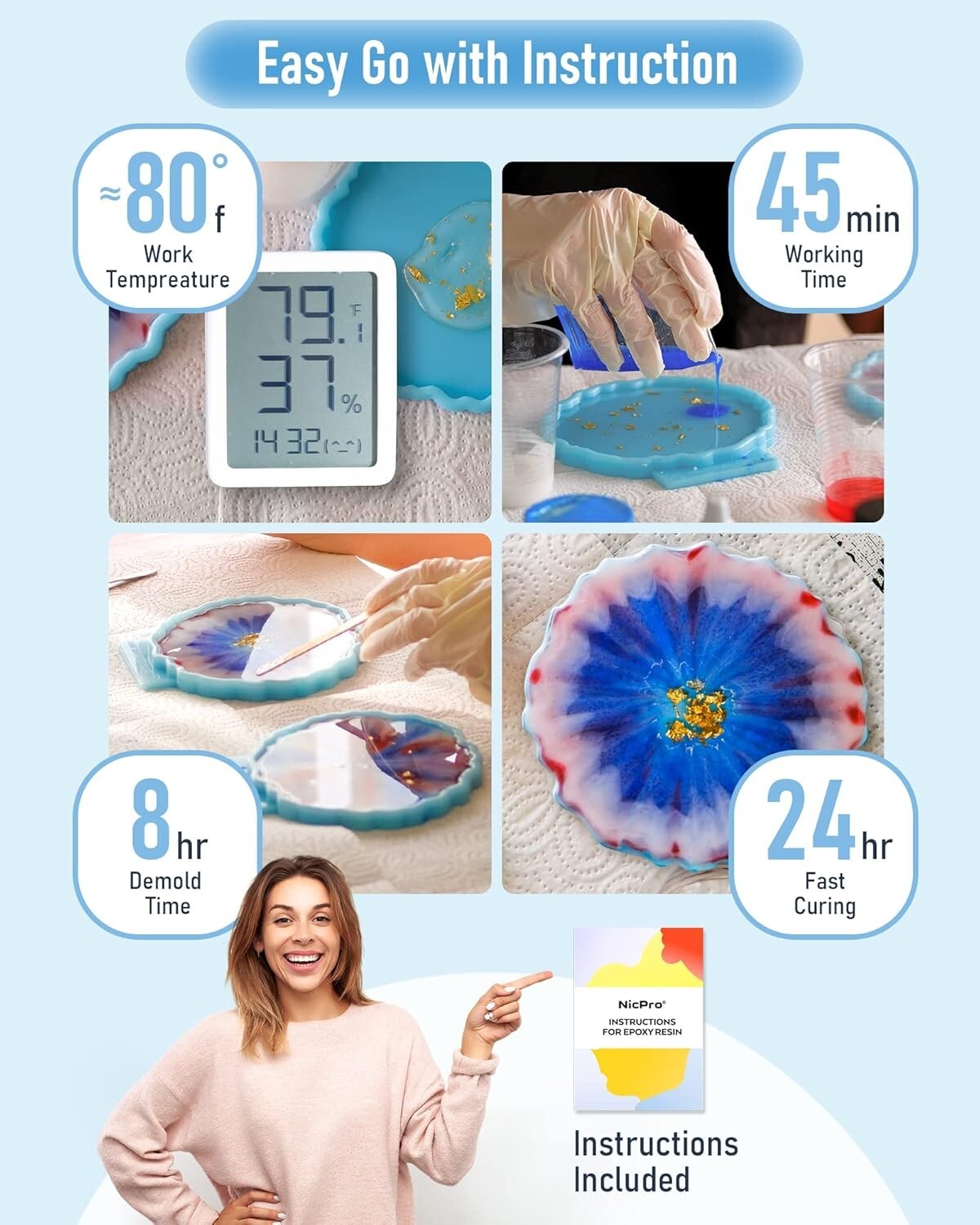 Durable 2-Gallon Epoxy Resin Kit for Crafts: Scratch Resistant & Bubble-Free