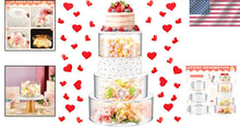 Load image into Gallery viewer, Versatile 3-Tier Acrylic Cake Stands with LED Lights for Celebratory Displays
