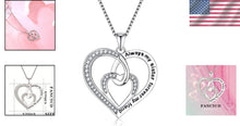 Load image into Gallery viewer, Timeless Sterling Silver Mother &amp; Son Heart Pendant - Perfect for Any Occasion
