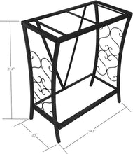 Load image into Gallery viewer, Compact 20 Gallon Aquarium Stand, Black Powder-Coated - Leg Base Design