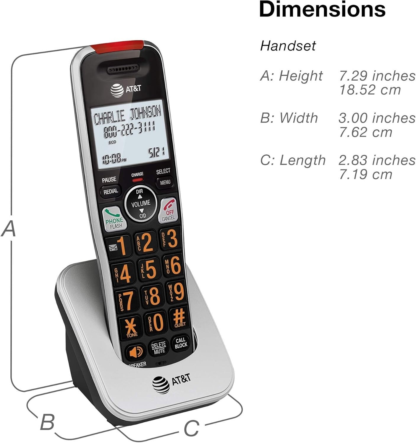 Cordless Phone with Digital Answering & Smart Call Blocker - 3 Handsets Included