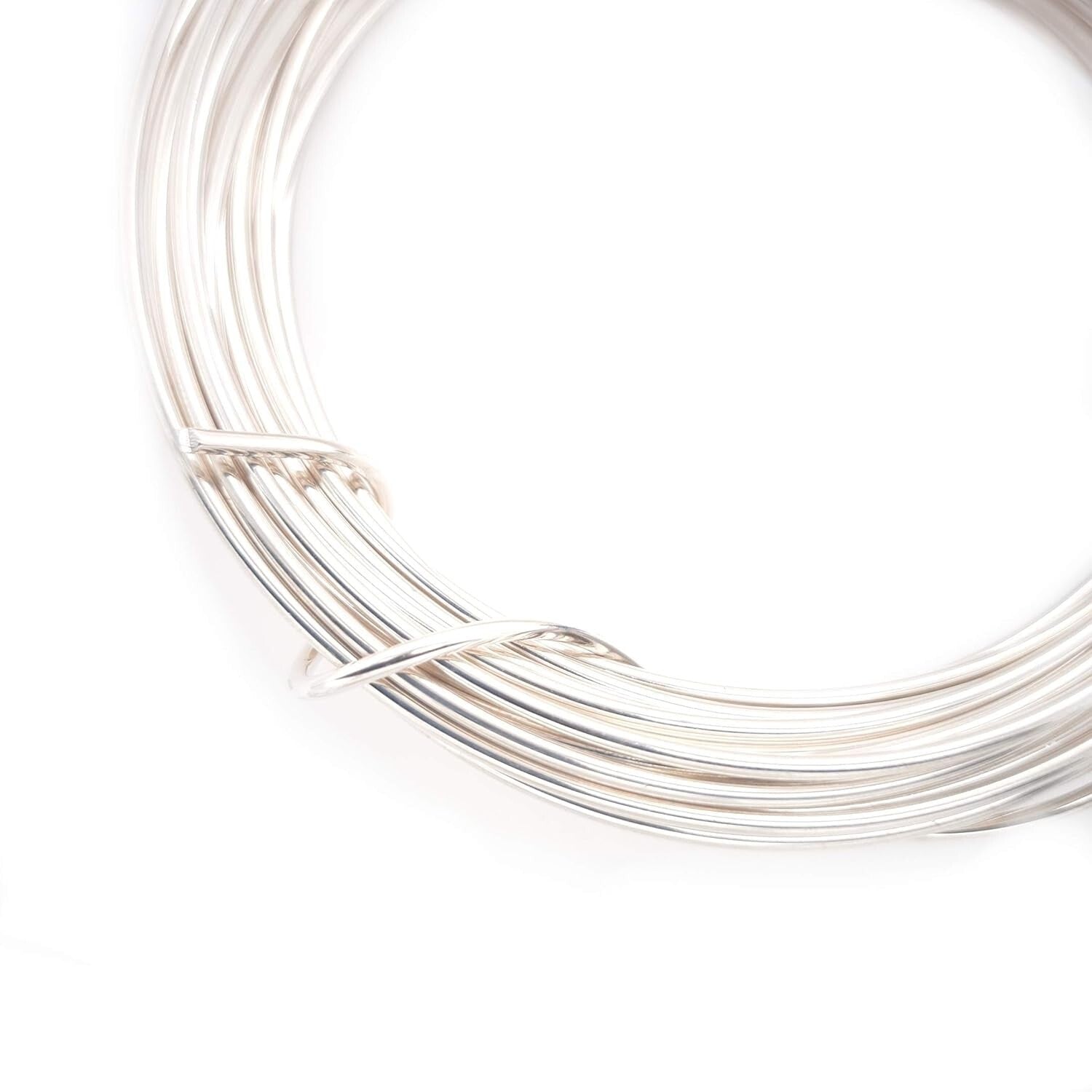 10 Gauge Polished Round Sterling Silver Wire - 5FT Dead Soft for Jewelry Making