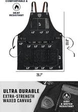 Load image into Gallery viewer, Professional Unisex Kitchen Apron with Drink Holder &amp; Storage for Grilling