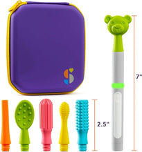 Load image into Gallery viewer, All-in-One Oral Sensory Stimulation Kit with Soft Textured Heads and Storage Bag