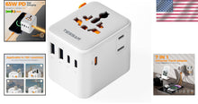Load image into Gallery viewer, Multi-Functional Travel Adapter with Fast Charging and Global Compatibility