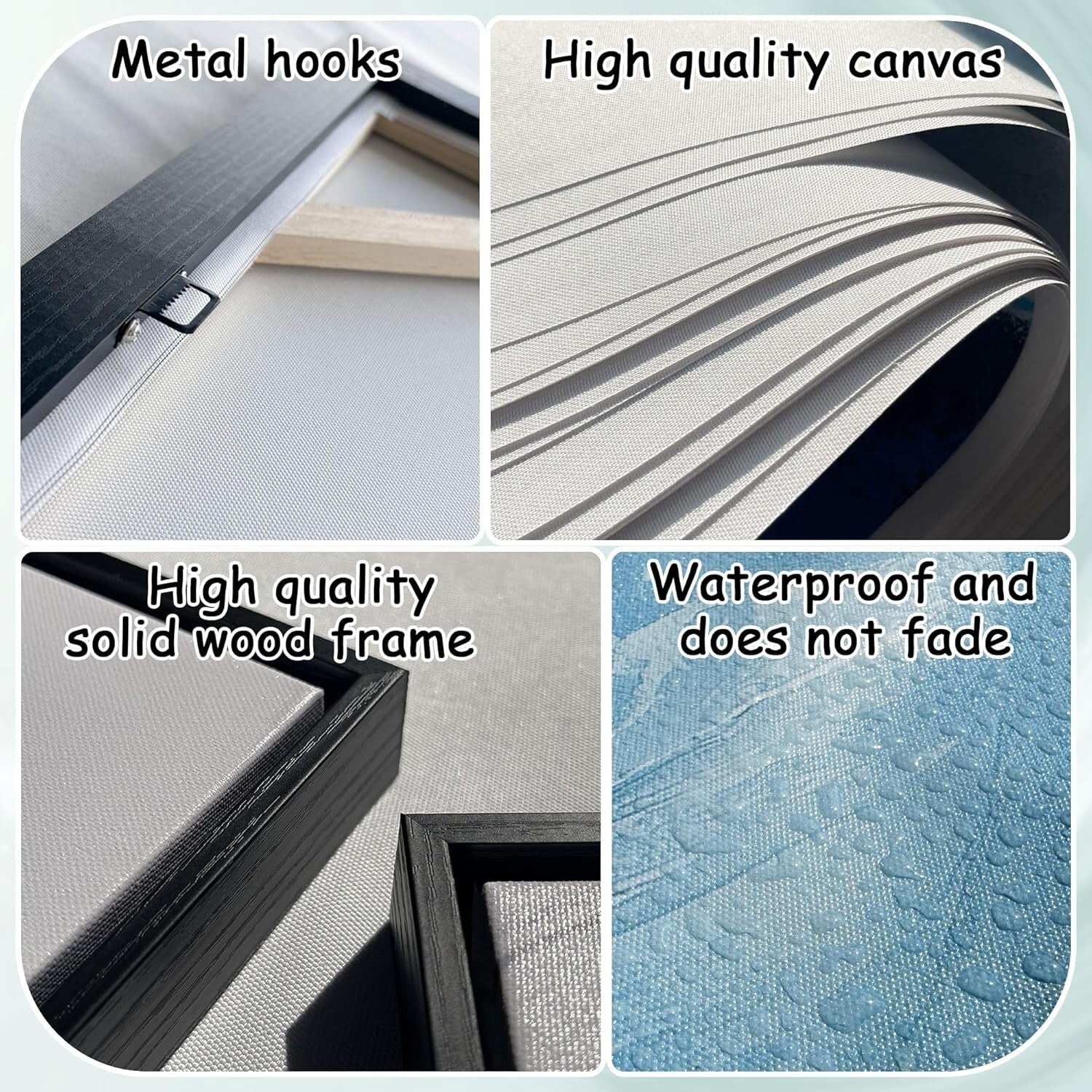 Dandelion Wall Art - Blue Canvas Painting, Framed Elegance for Living Spaces