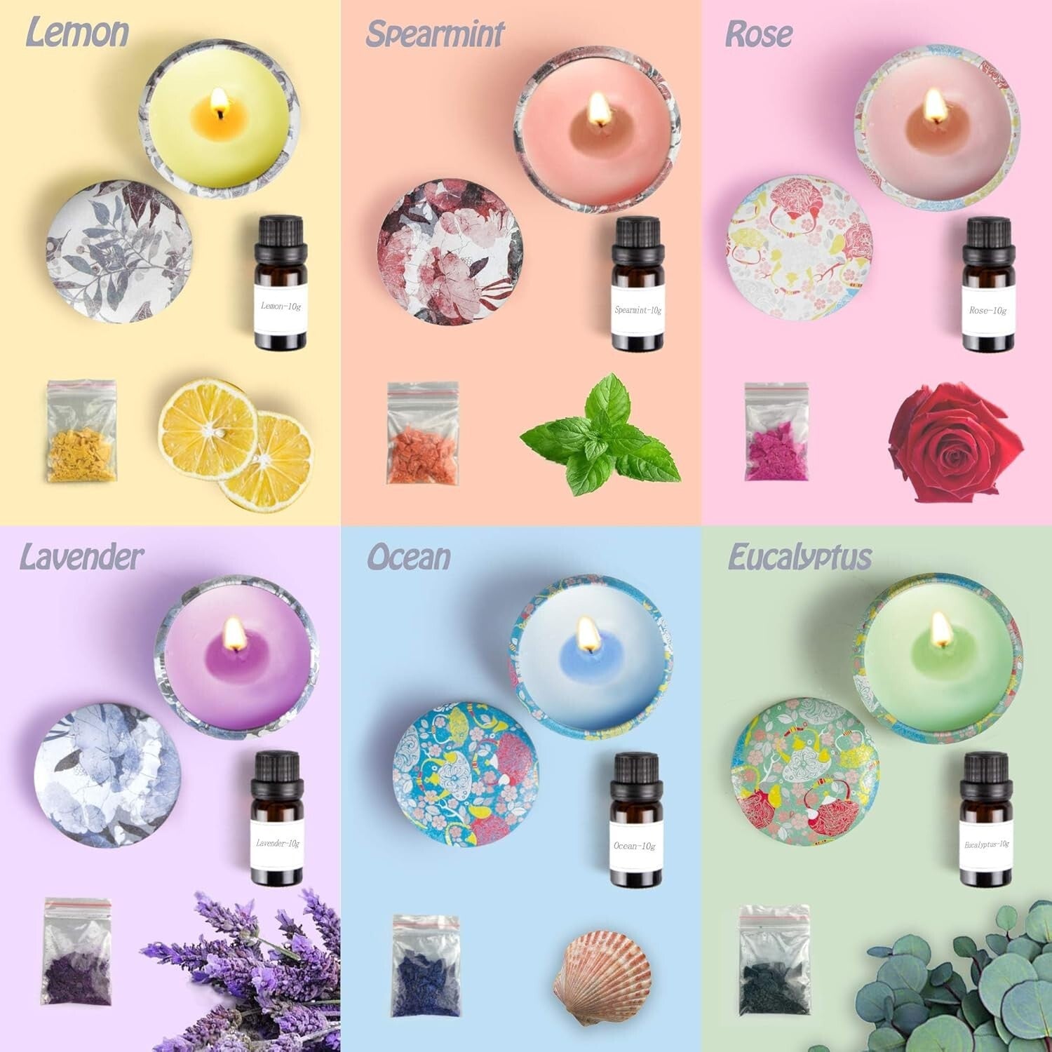 All-Season DIY Candle Making Gift Kit with Melting Pot & Fragrance Essentials