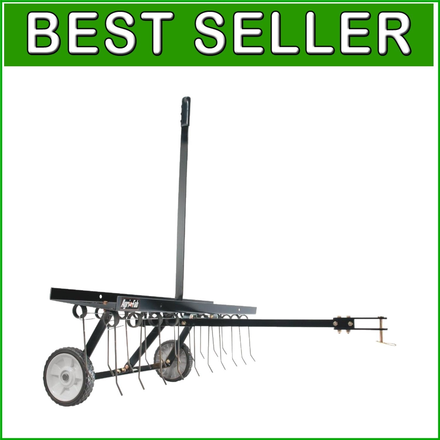 40-Inch Tow Behind Lawn Dethatcher with 20 Rust-Proof Spring Steel Tines
