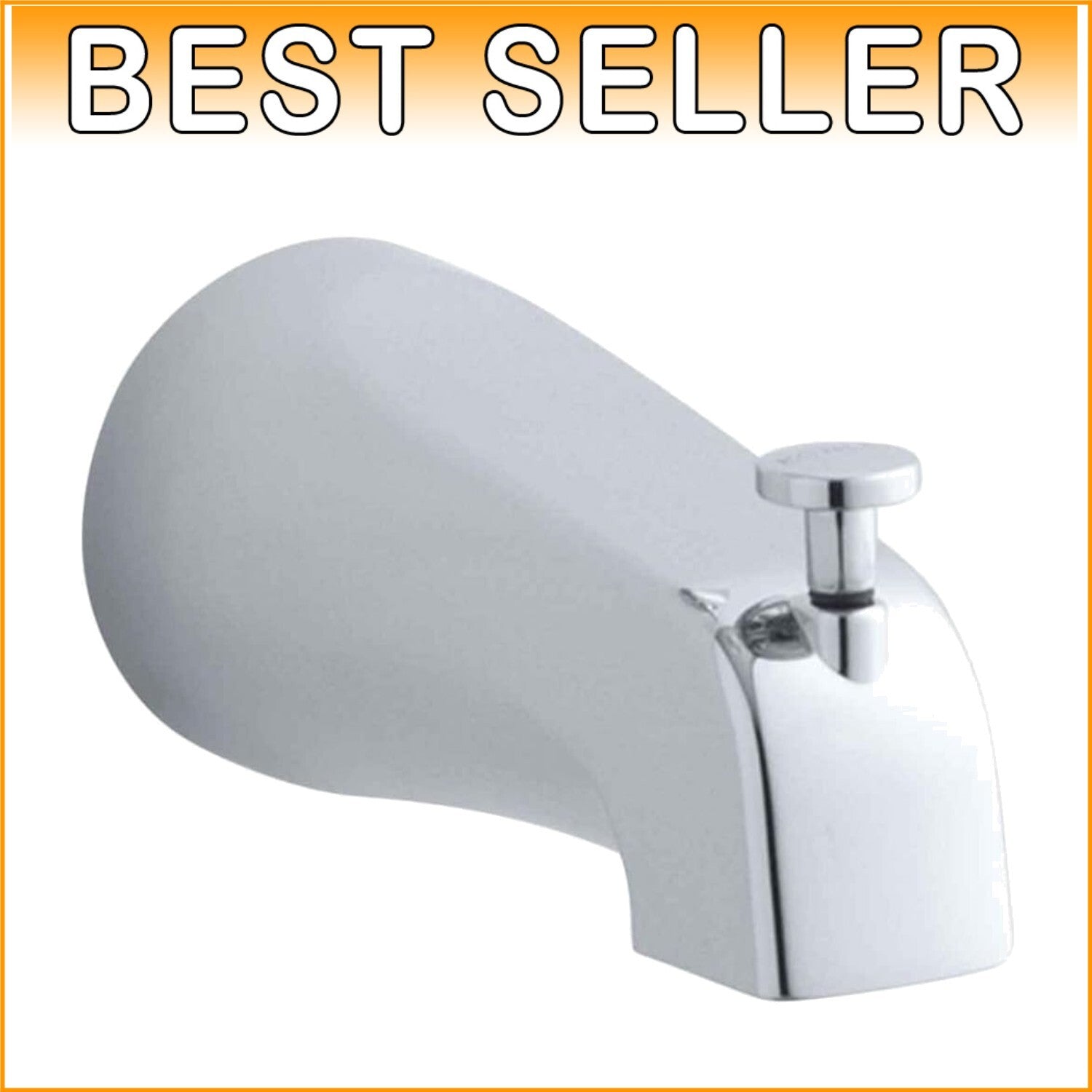 Durable Wall-Mount Bath Spout with 2.2 GPM Flow Rate & Diverter Feature