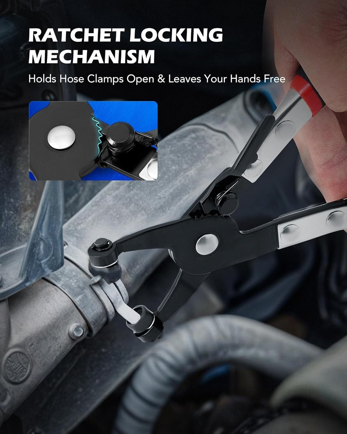 Flexible Long Reach Hose Pliers Set - Perfect for Cars, Trucks & Motorcycles