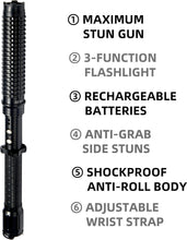 Load image into Gallery viewer, Lightweight Rechargeable Self-Defense Flashlight with Adjustable Length &amp; Power