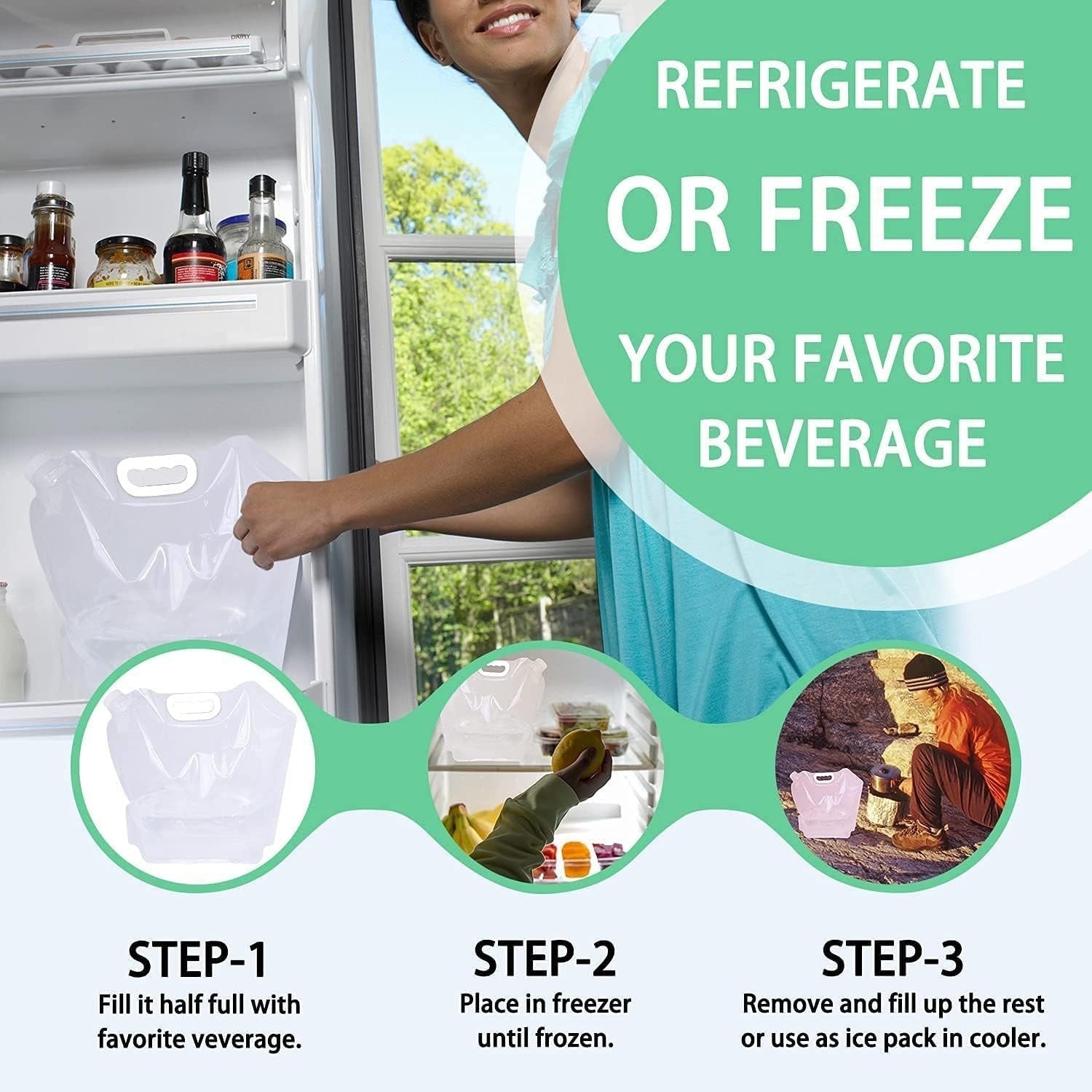 42 Gallon Collapsible Water Containers - 16 Lightweight, Food-Grade Storage Bags