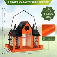 Load image into Gallery viewer, Elegant Hanging Solar Bird Feeder with Water Cup - Ideal for Cardinals &amp; Finches