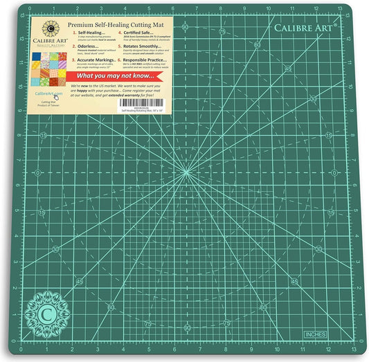 Enhanced 14" Self-Healing Cutting Mat with Accurate Grid Lines for Art Projects