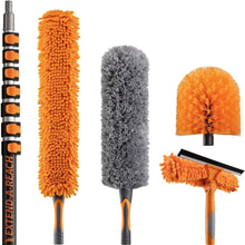 Load image into Gallery viewer, Multi-Angle Telescopic Duster Kit - 36 ft Reach for Indoor/Outdoor Cleaning