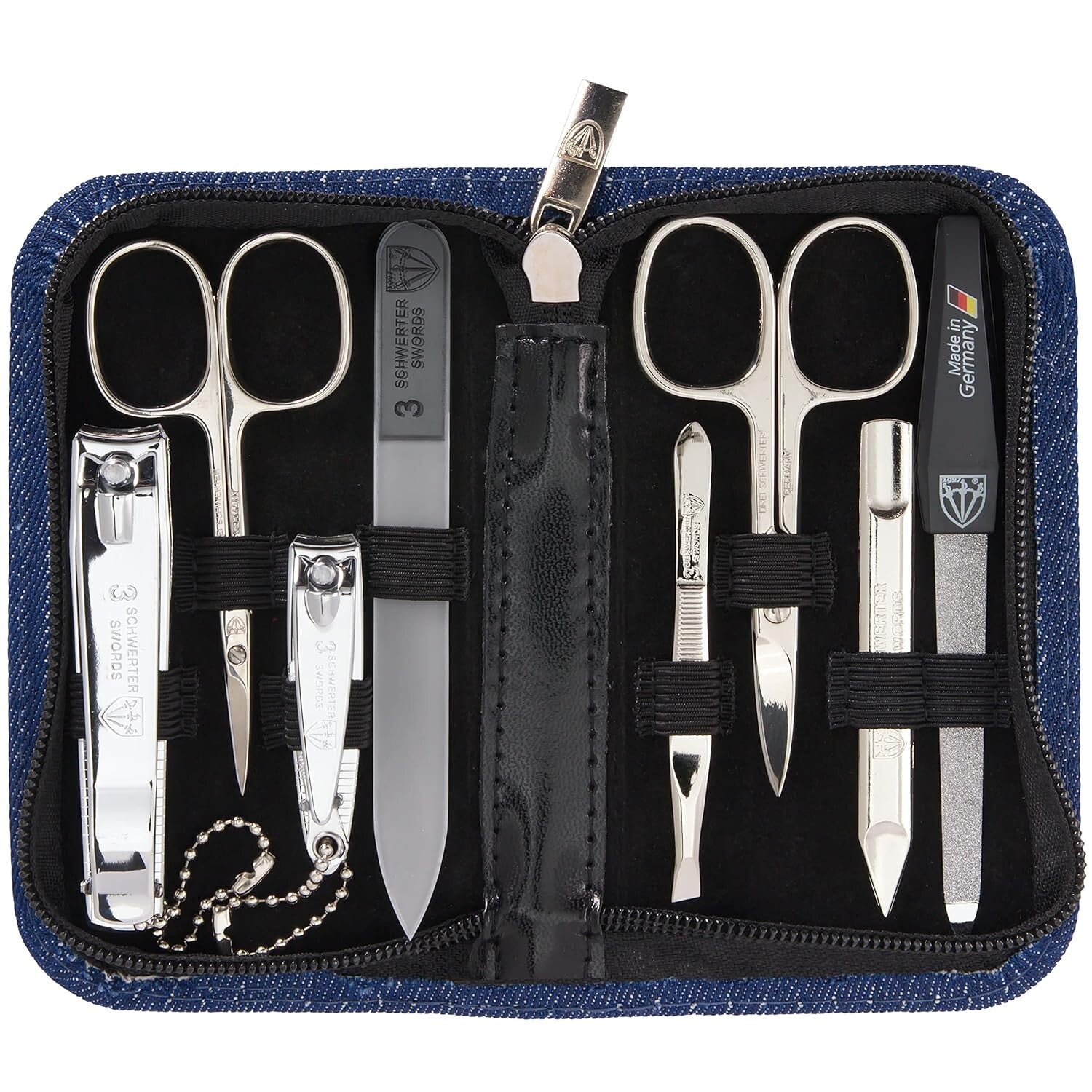 German Engineering 8-Piece Nail Care Set - Travel Friendly with Stylish Case