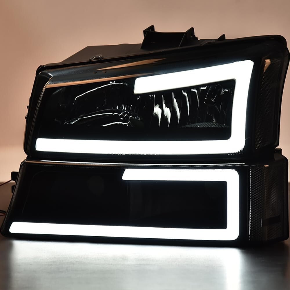 LED Headlights for 2003-2006 Chevy Silverado/Avalanche – Smoky Lens & Waterproof