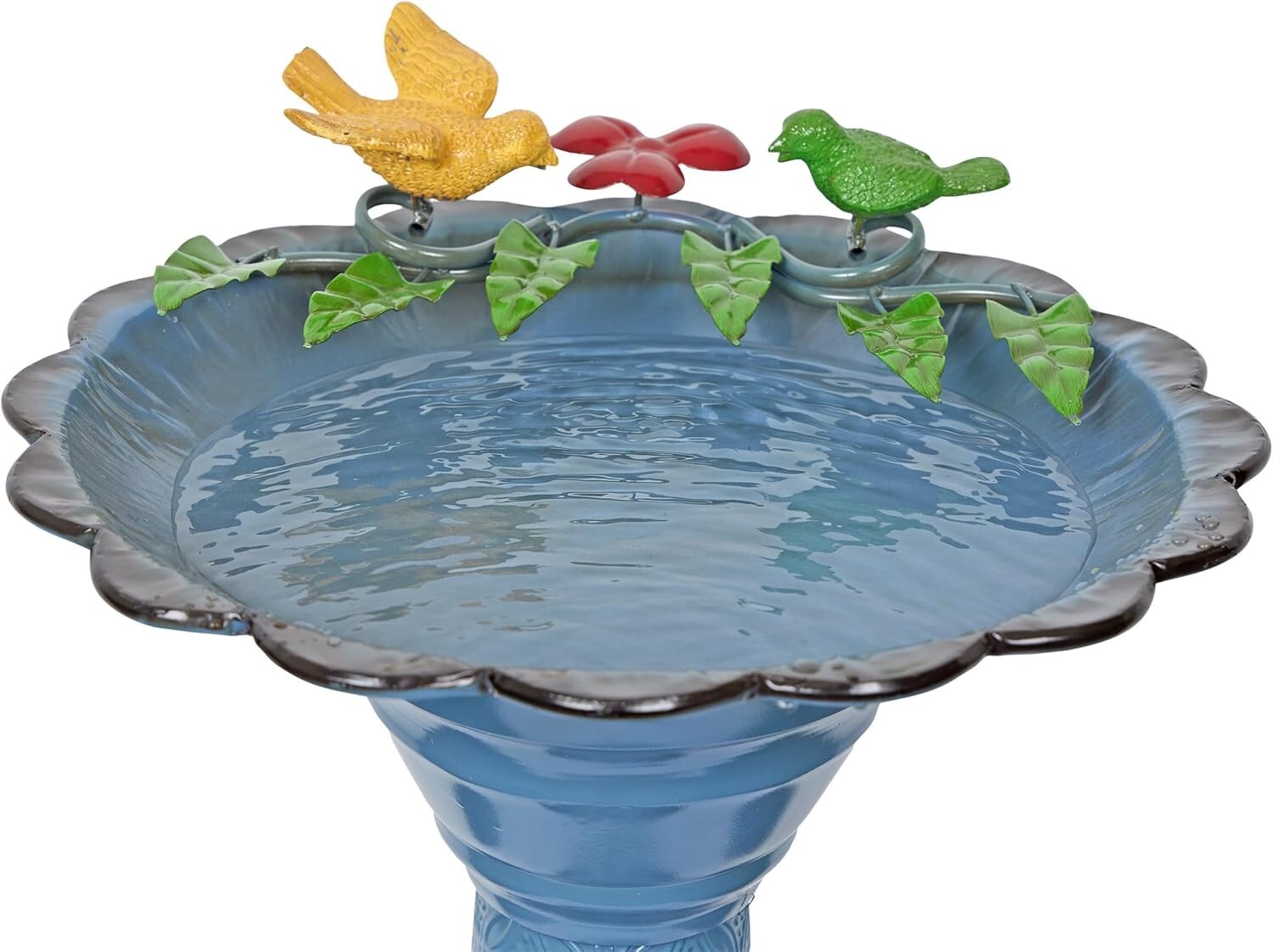 Captivating 28" Metal Birdbath - Perfect for Enchanting Outdoor Spaces