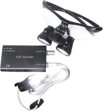 Load image into Gallery viewer, Professional 3.5X Dental Loupes with Adjustable Headlight &amp; Anti-Fog Features