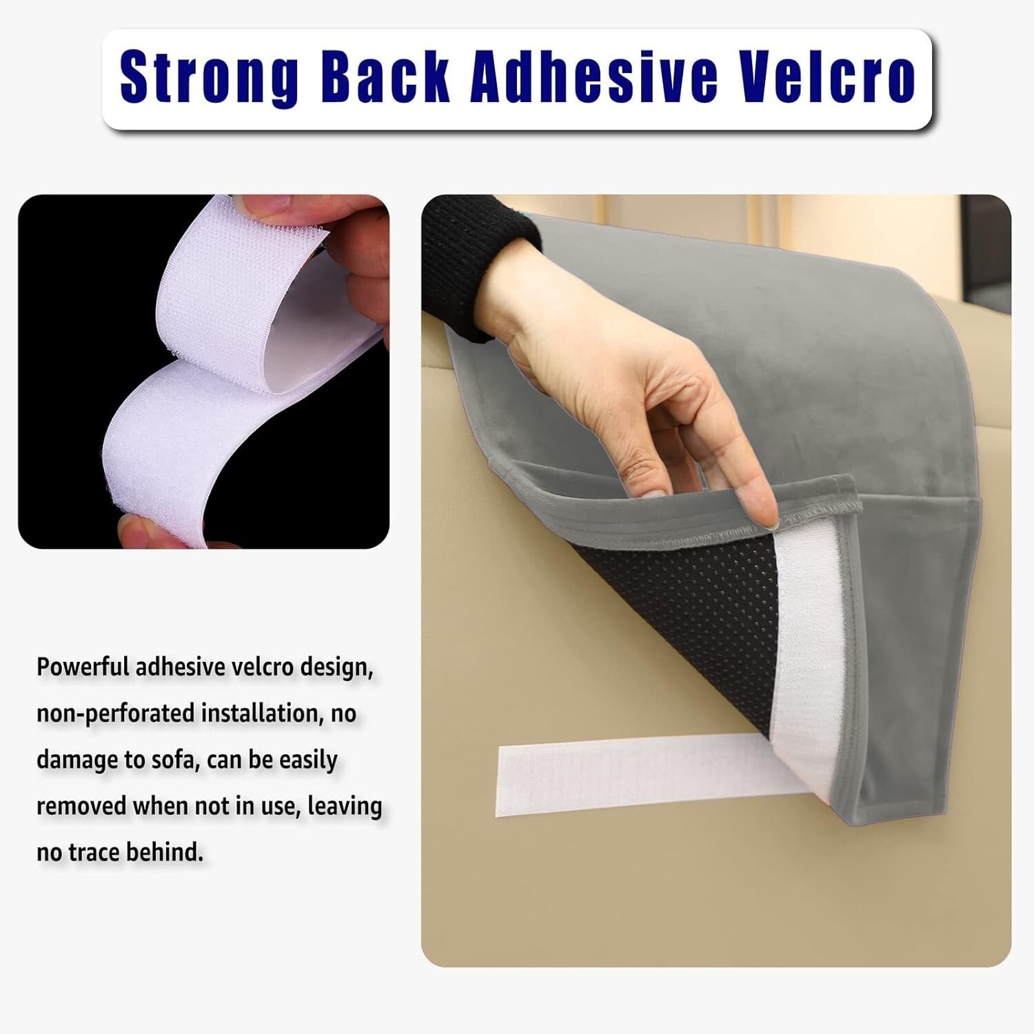 Light Gray Recliner Head Pillow for Neck Pain Relief - Extra Soft & Portable