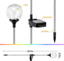 Load image into Gallery viewer, Enchanting 6-Pack Color-Changing Solar Garden Lights with Cracked Glass Design