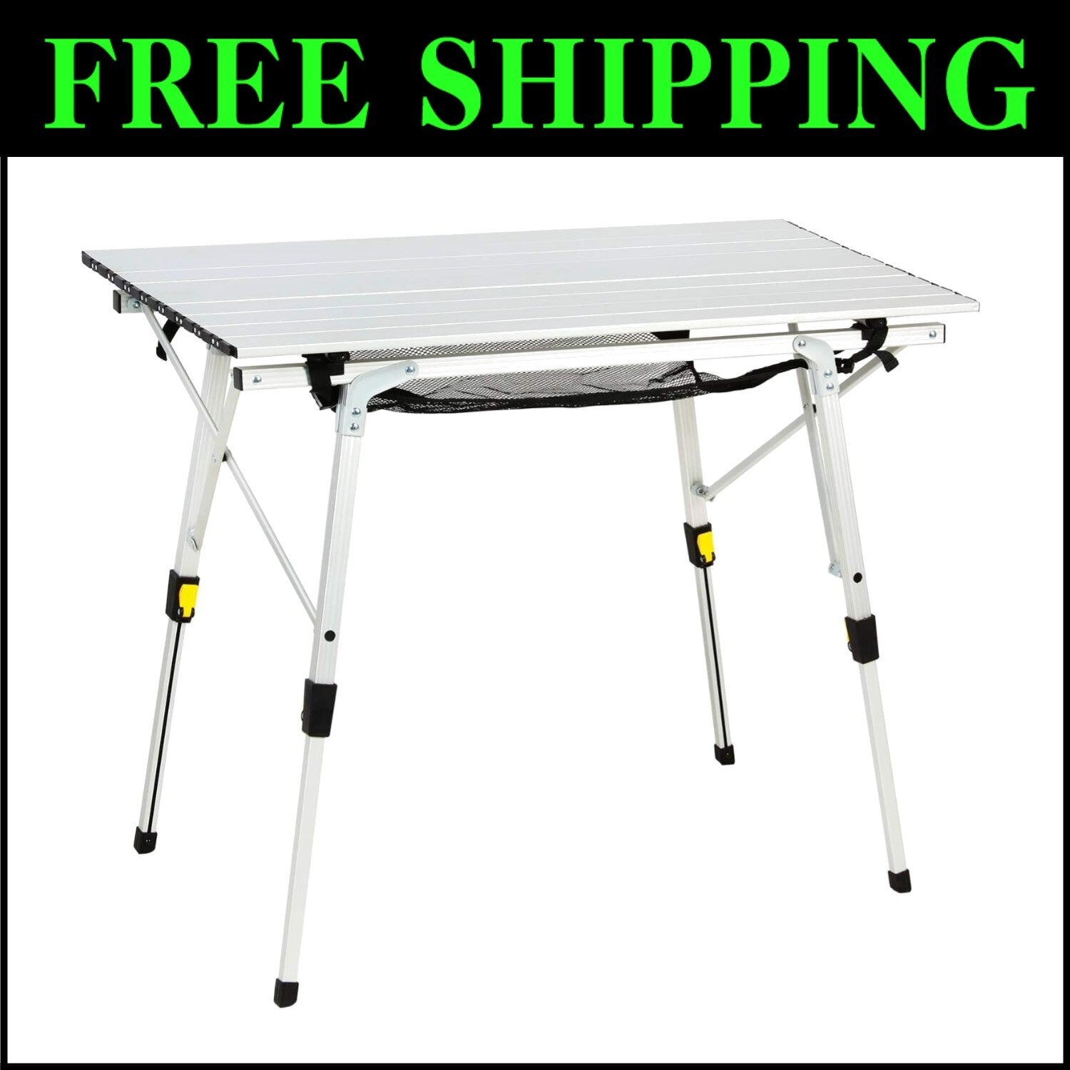 Versatile Aluminum Folding Table for Camping with Quick Setup - 132 lbs Capacity
