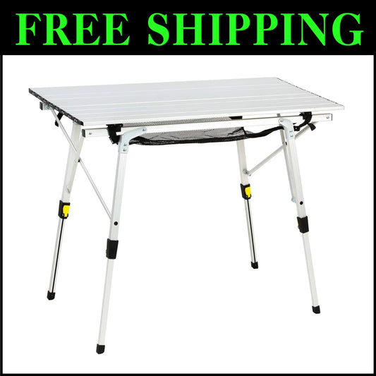 Versatile Aluminum Folding Table for Camping with Quick Setup - 132 lbs Capacity