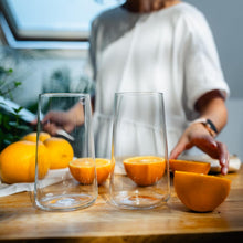 Load image into Gallery viewer, Set of 6 Modern Highball Glasses - 20 fl oz Clear Drinking Cups, Dishwasher Safe