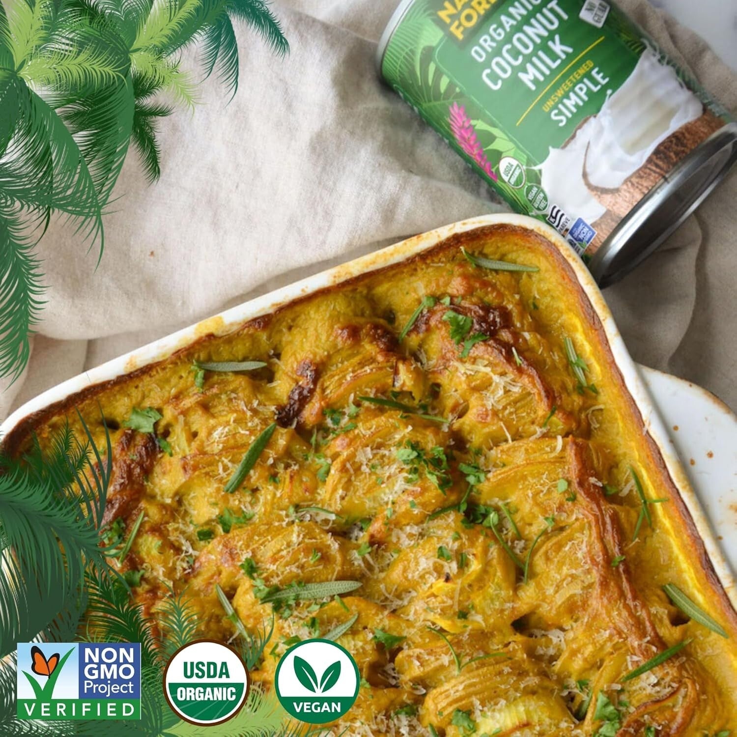 Organic Unsweetened Coconut Milk, Vegan-Friendly & Gluten-Free; 162 Fl Oz