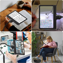 Load image into Gallery viewer, 36 LED Dimmable Floor Magnifier with 5X Lens - Ideal for Close Work &amp; Seniors