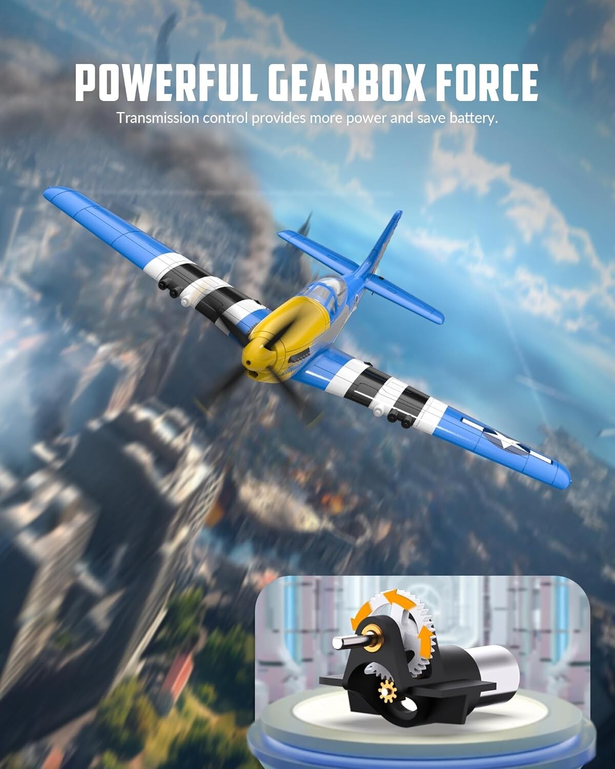 4 Channel Remote Control P51D Mustang Plane - Perfect for Beginners and Experts